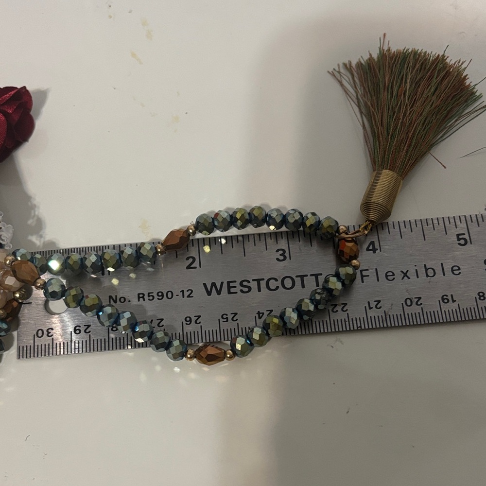 Bach Beaded set of 7 stretch bracelets with charms. NWT - Picture 14 of 15